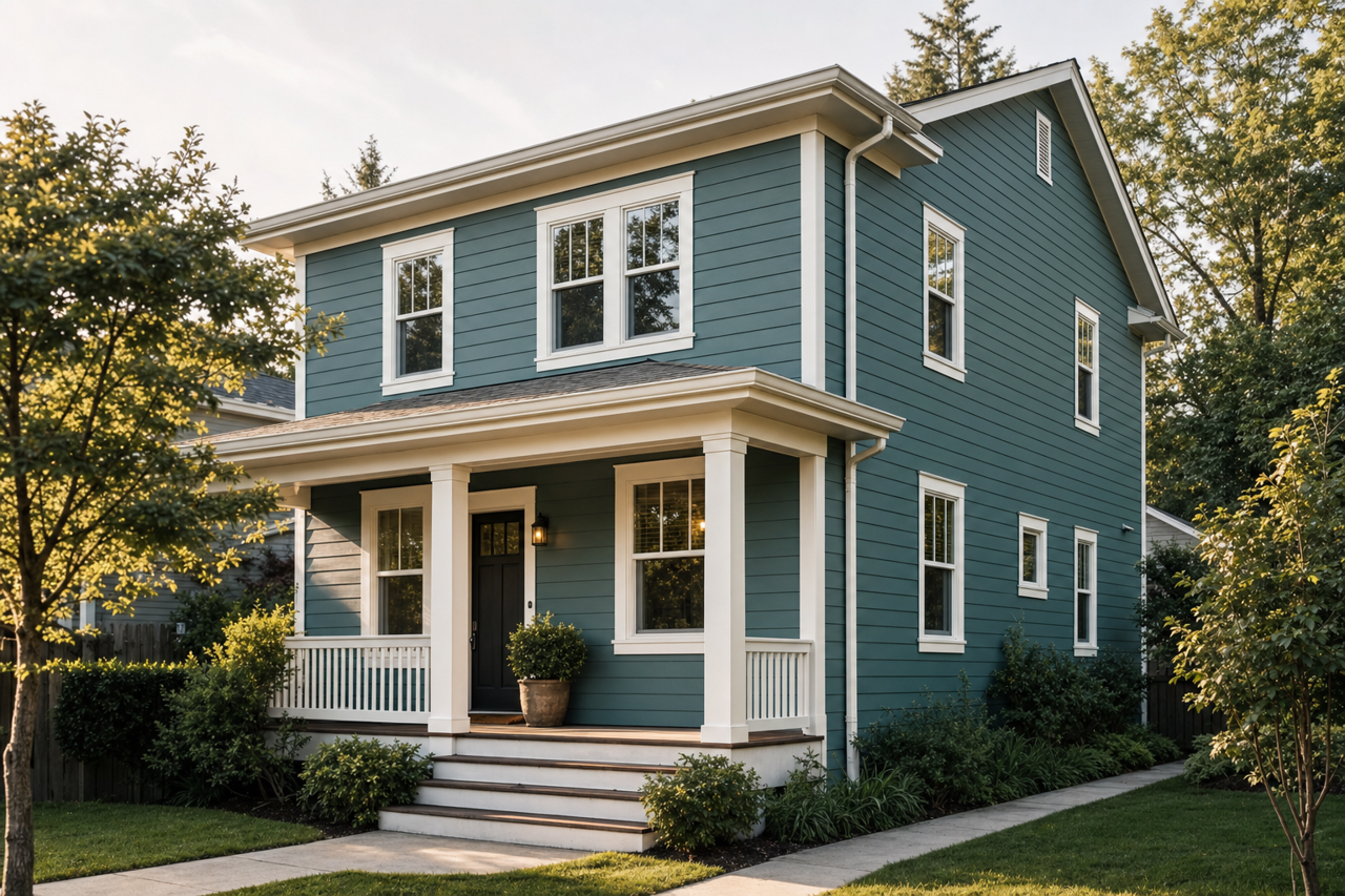 Ocean Abyss by Valspar on exterior
