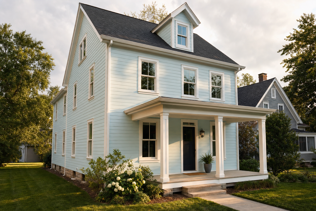 Tropical Mist by Valspar on exterior