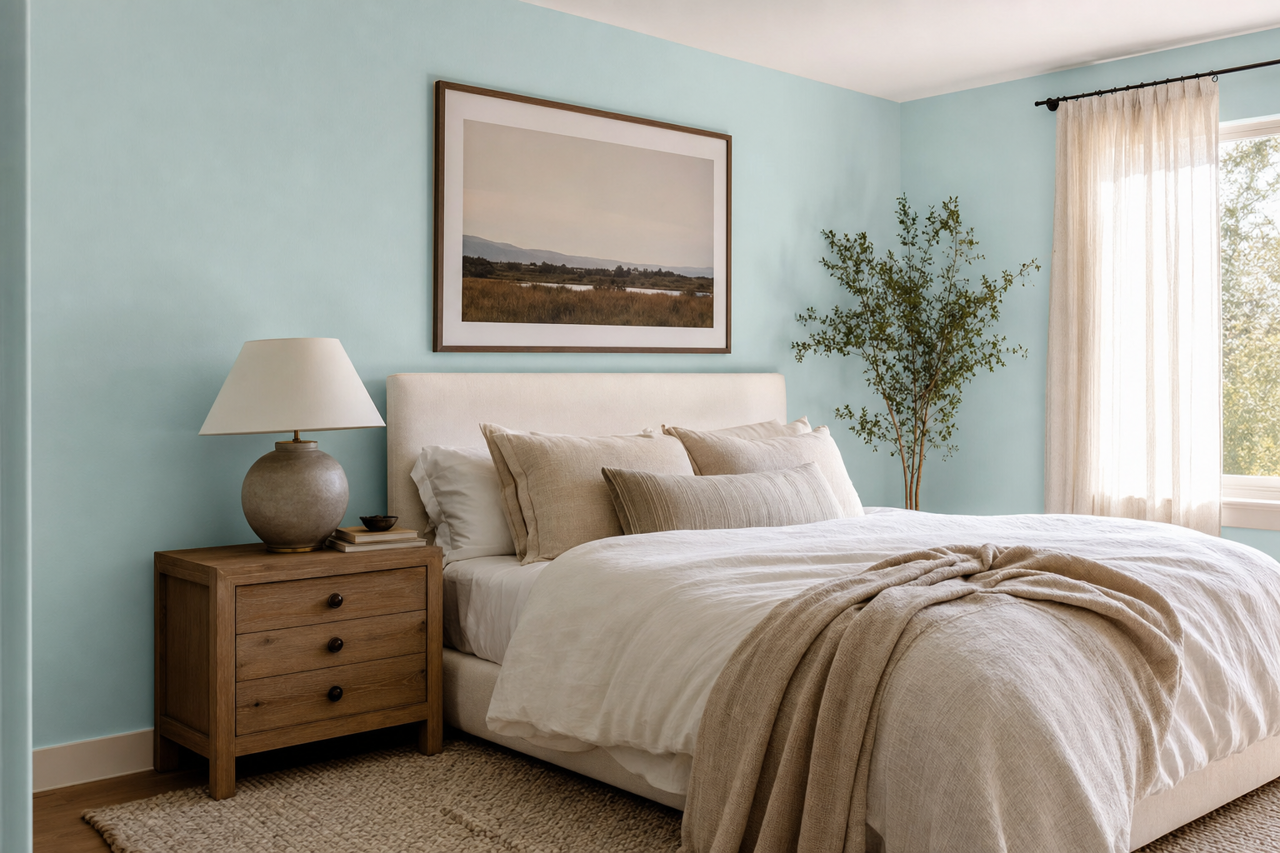 Tropical Mist by Valspar on interiors