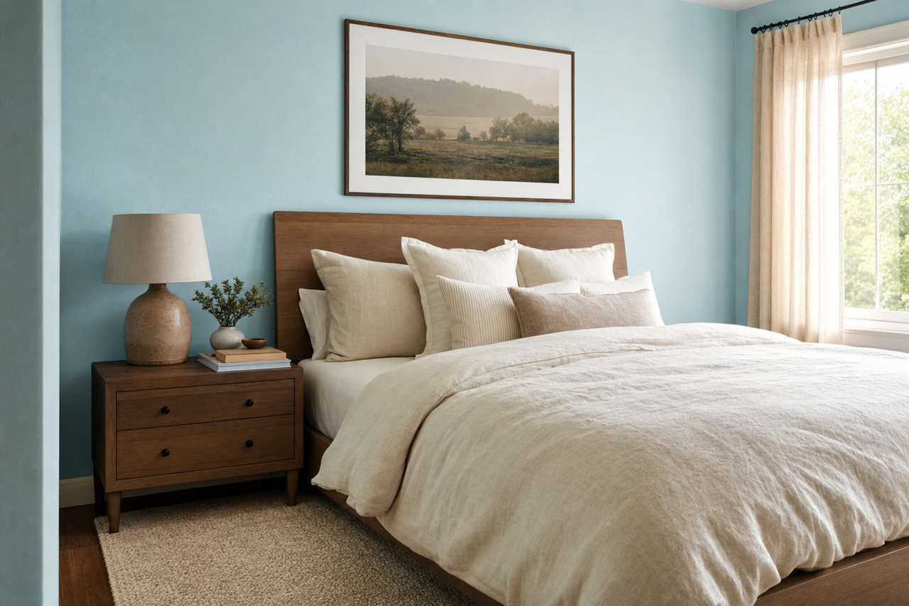 Surf Spray by Valspar on interiors