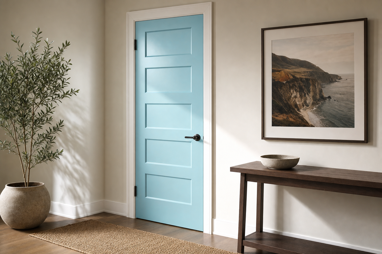 Tidal Wave by Valspar on interior-doors