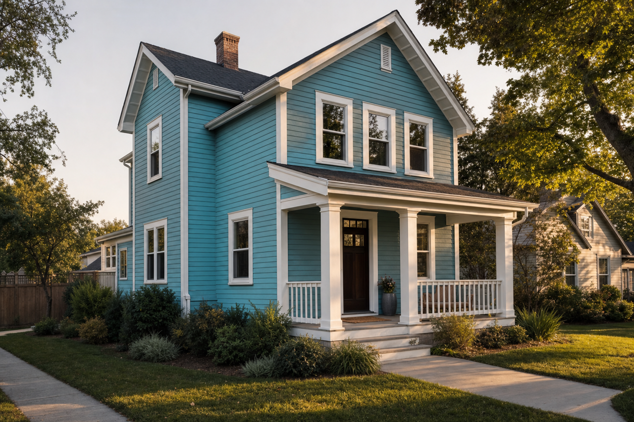 Aqua Dance by Valspar on exterior