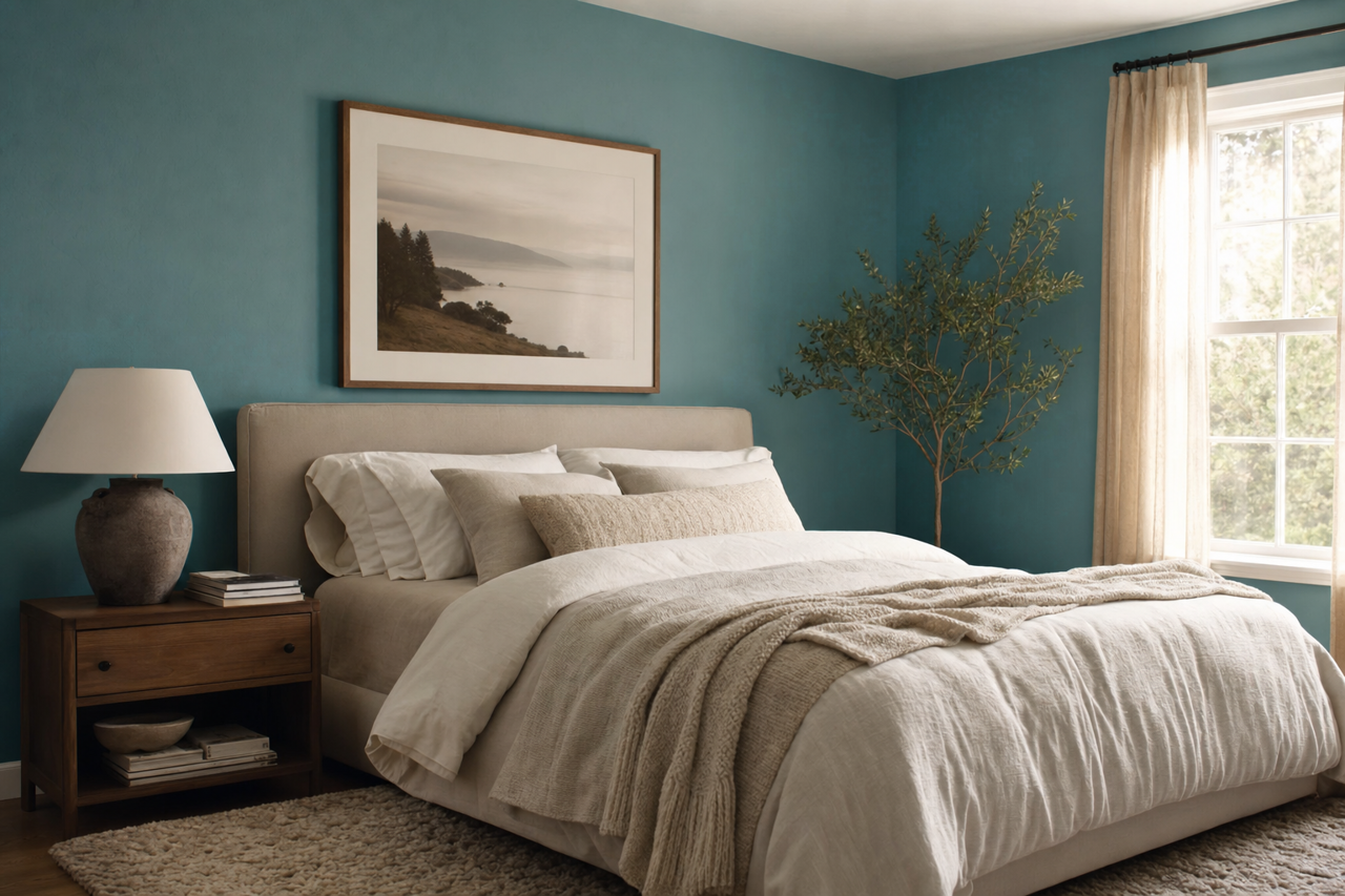 Aqua Dance by Valspar on interiors