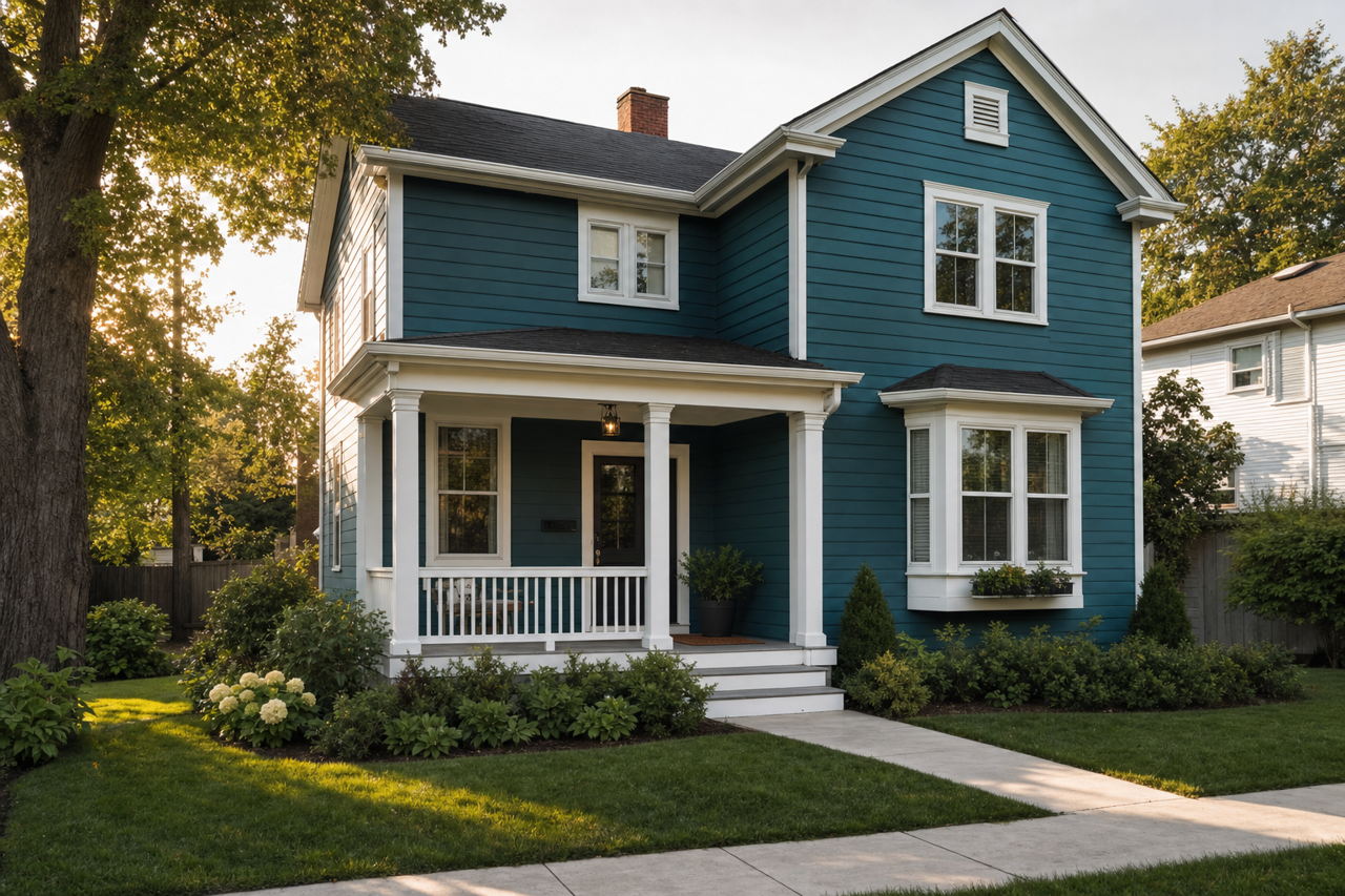 Night Scape by Valspar on exterior