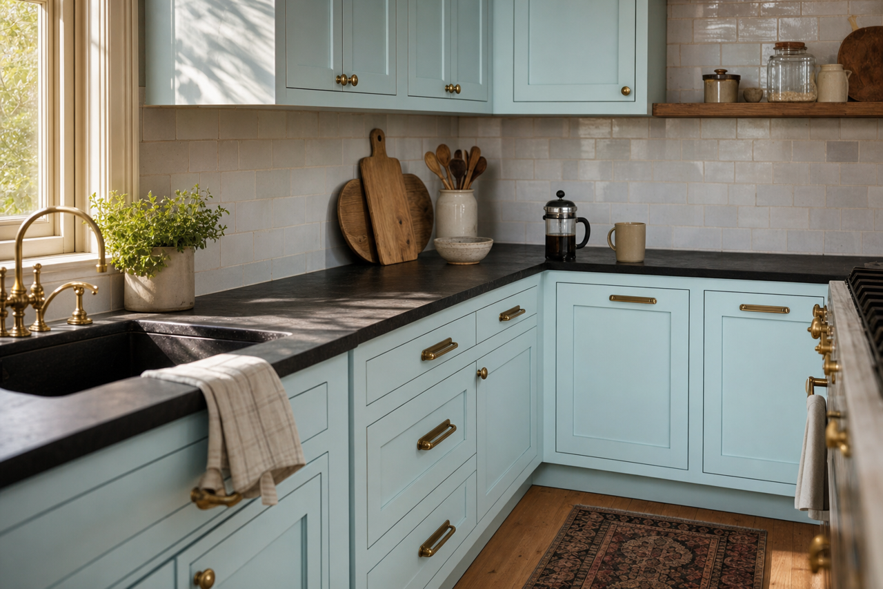 Crystalline by Valspar on cabinets