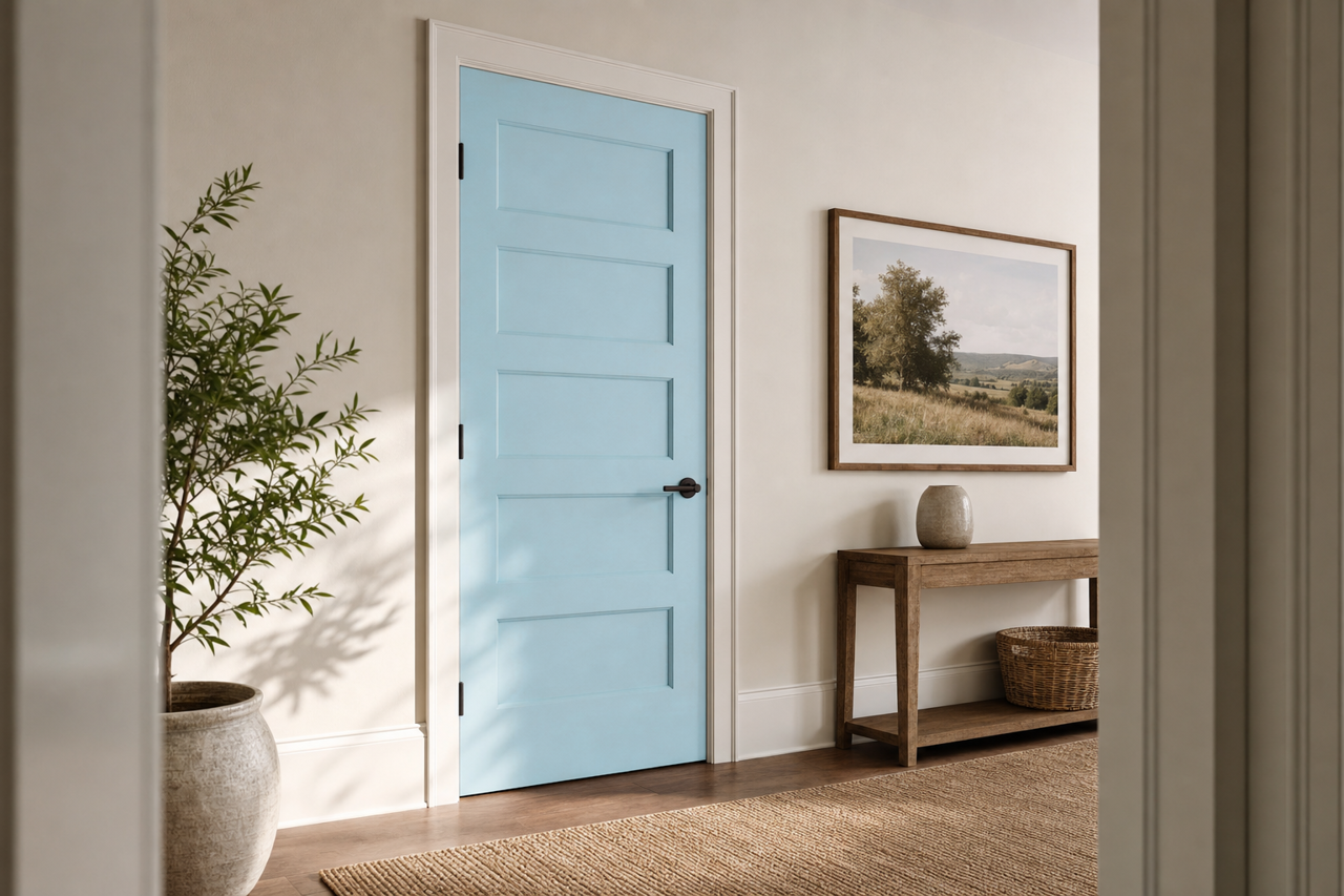 Misty by Valspar on interior-doors
