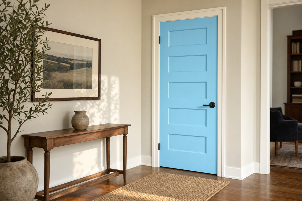Summer Splash by Valspar on interior-doors