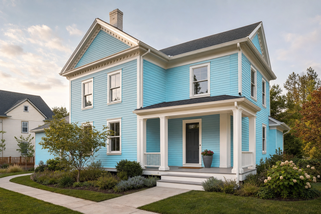 Fiesta Blue by Valspar on exterior