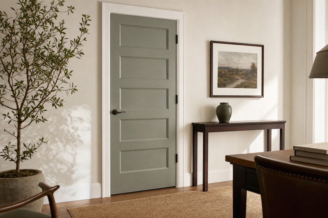 Cottage Lattice Green by Valspar on interior-doors