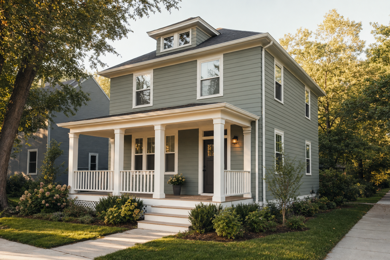 Lush Sage by Valspar on exterior