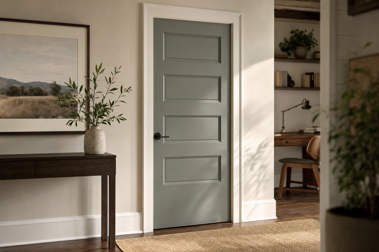 Lush Sage by Valspar on interior-doors