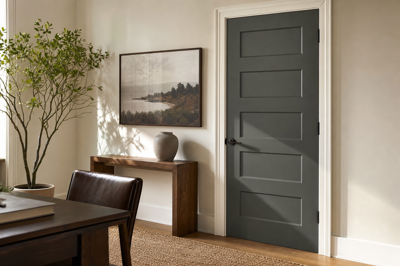 Blackened Pine by Valspar on interior-doors
