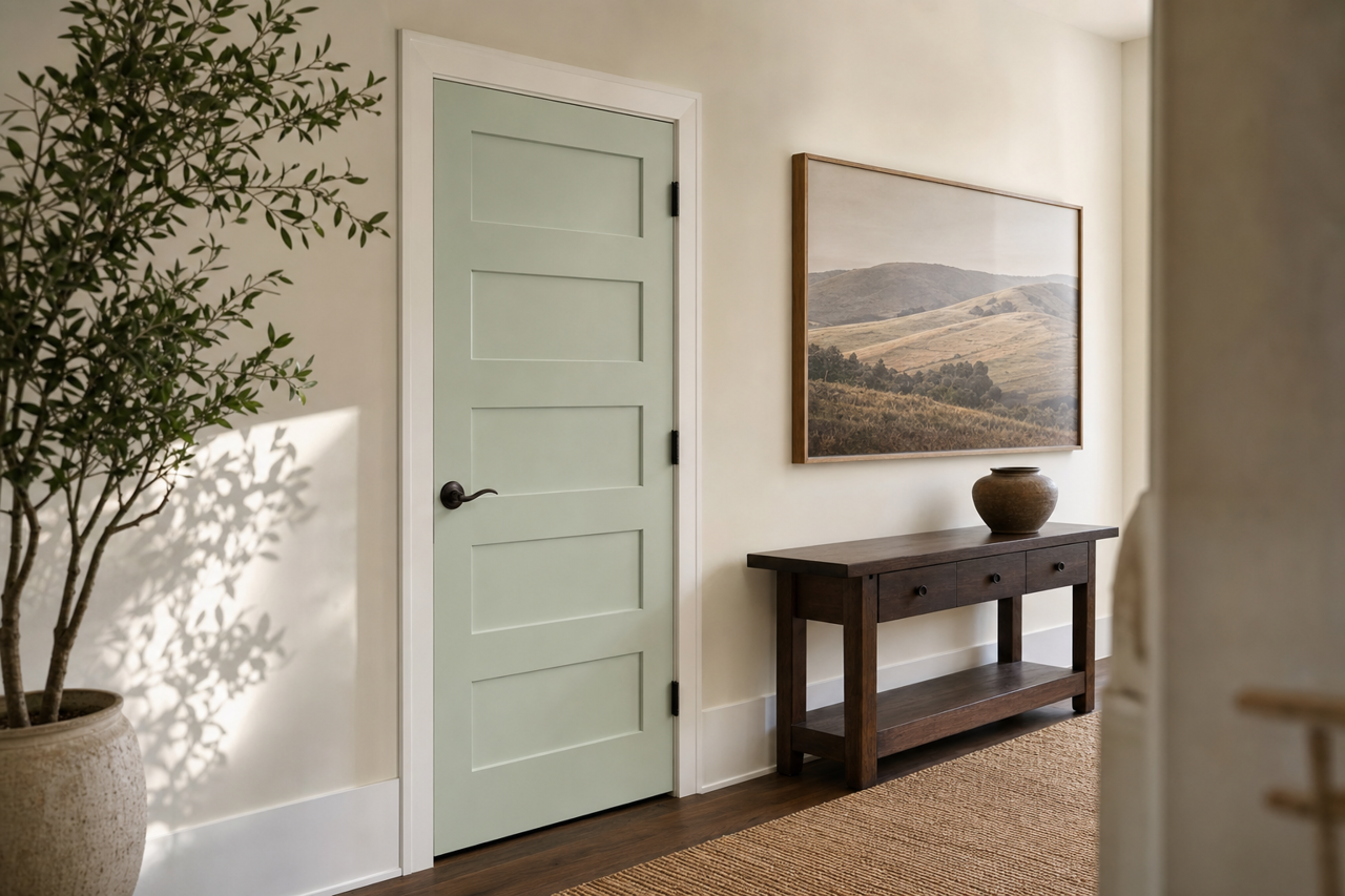 Frosty Grass by Valspar on interior-doors