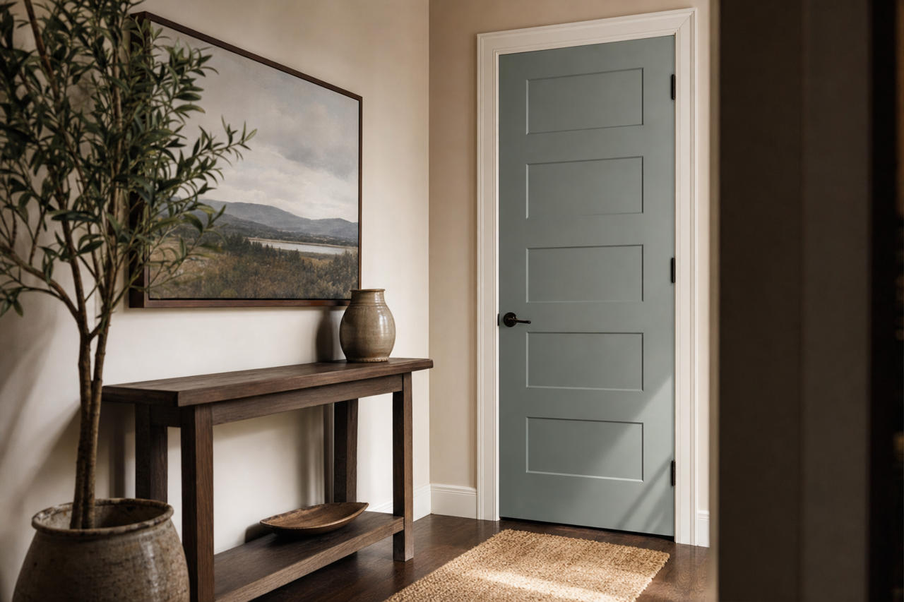 Taiga Spruce by Valspar on interior-doors