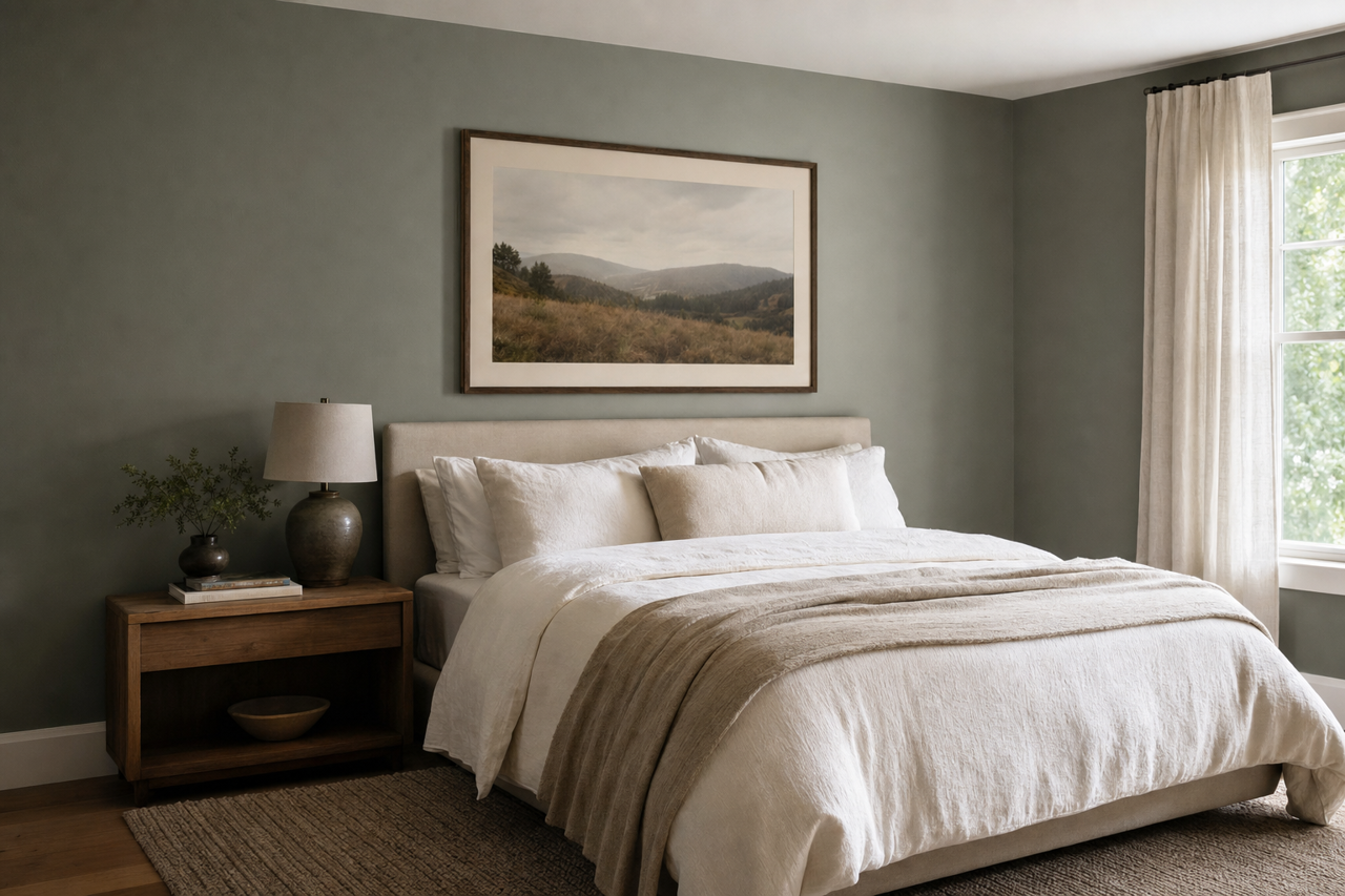 Taiga Spruce by Valspar on interiors