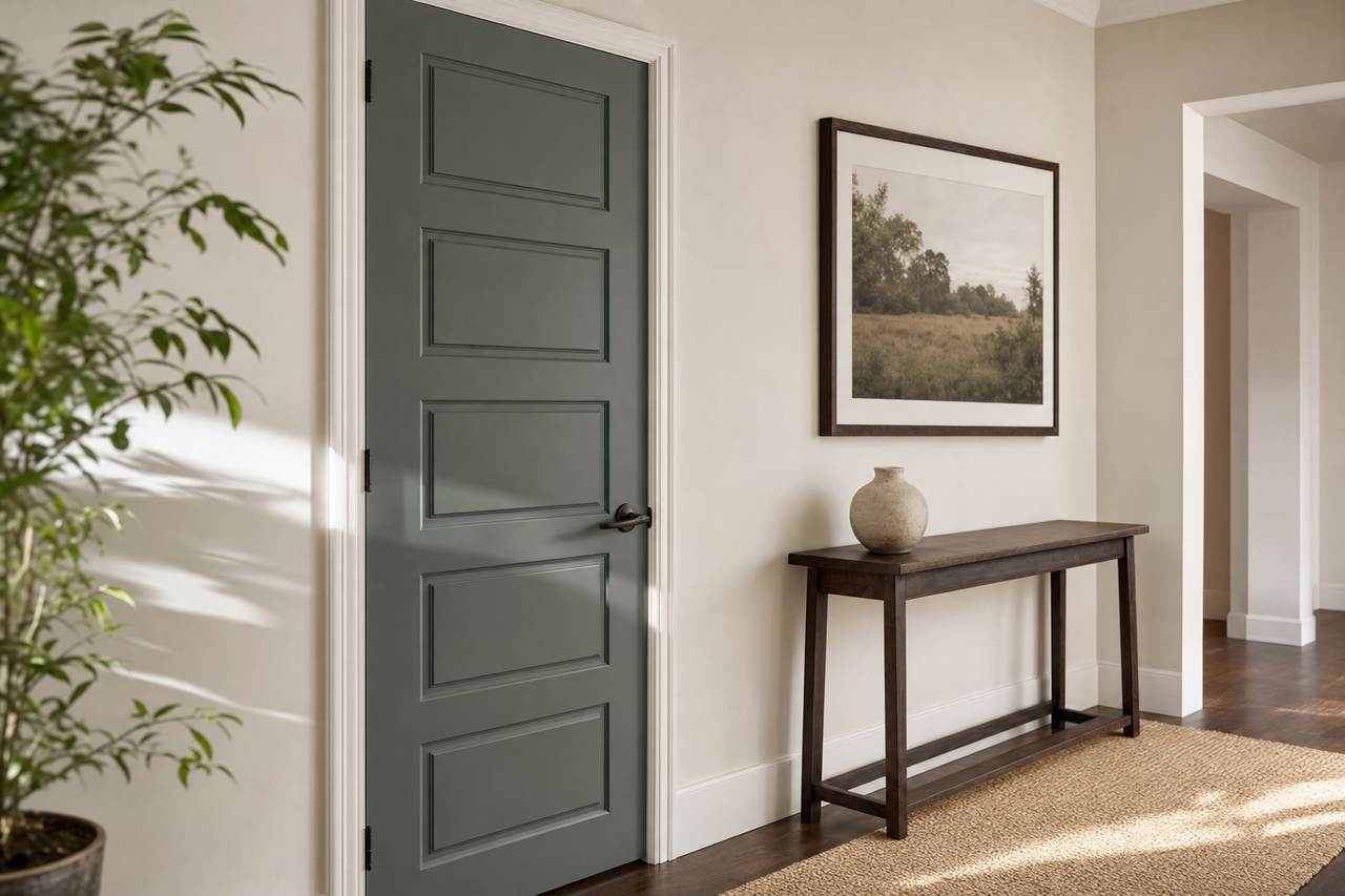 Forest Nightfall by Valspar on interior-doors
