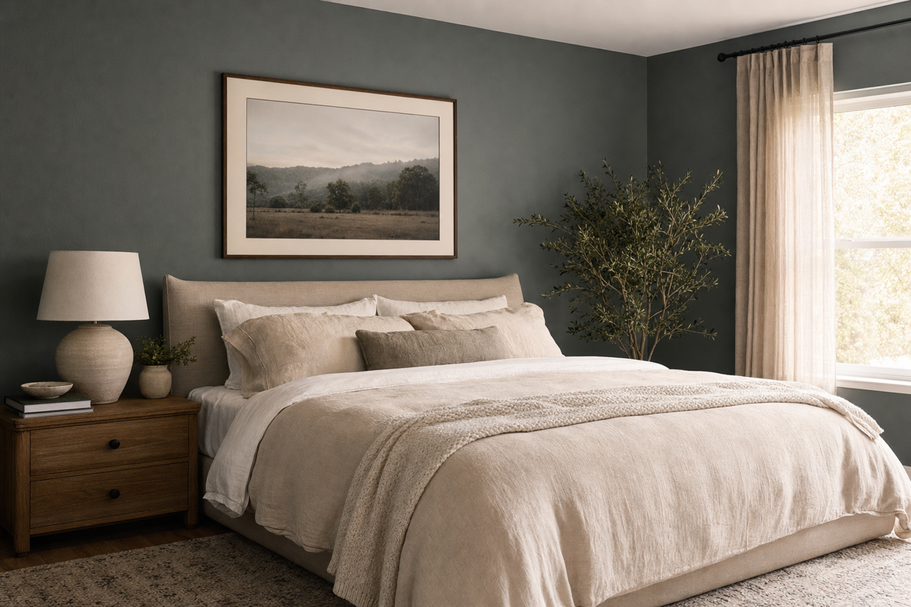 Forest Nightfall by Valspar on interiors