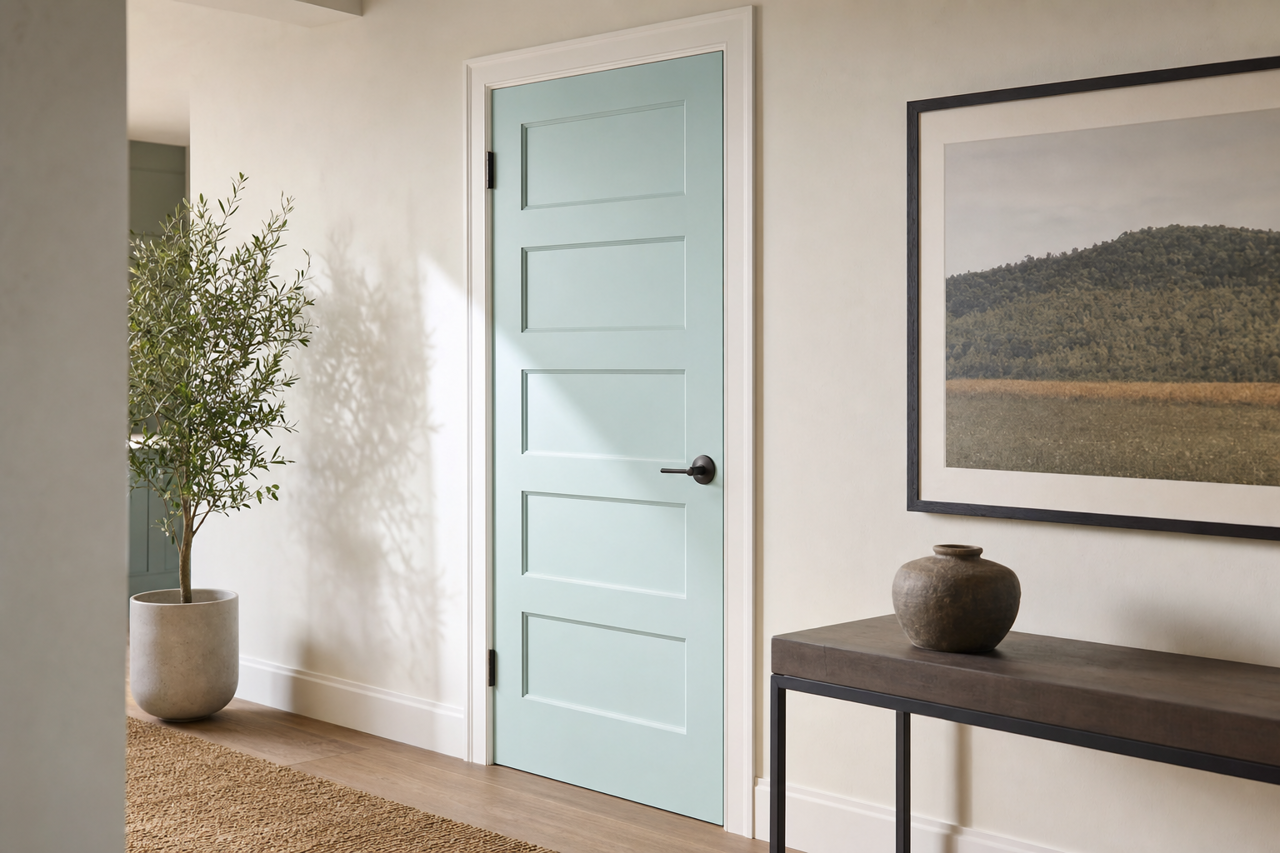Aquatic Edge by Valspar on interior-doors