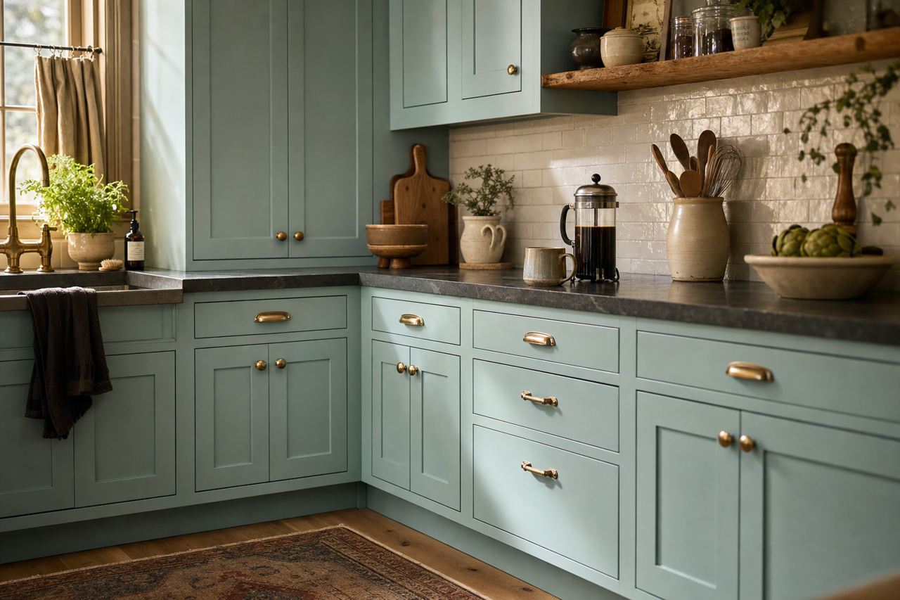 Lake Country by Valspar on cabinets
