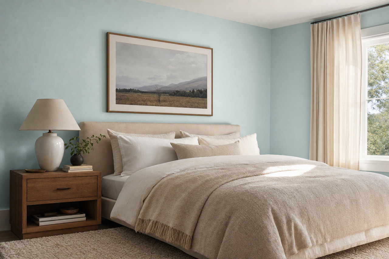 Harbor Mist by Valspar on interiors