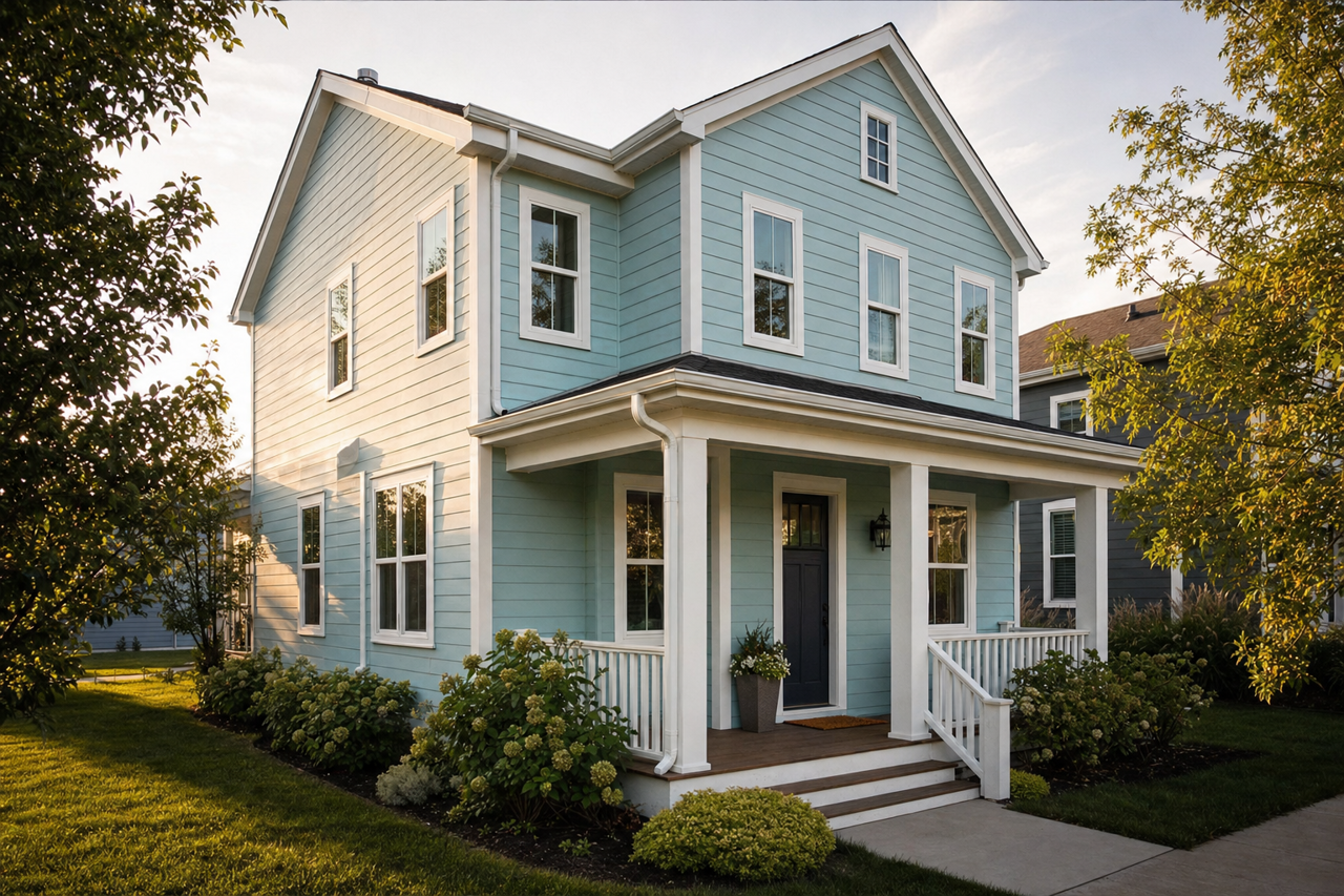 Sea Sparkle by Valspar on exterior