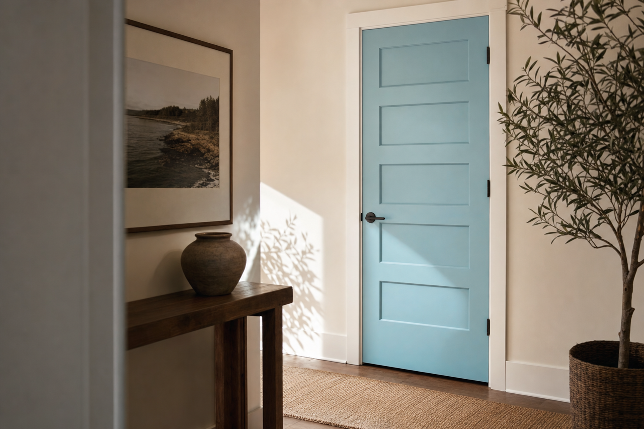 Fresh Basin by Valspar on interior-doors