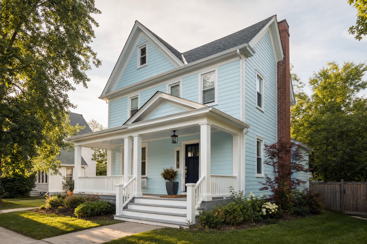 River Mist by Valspar on exterior