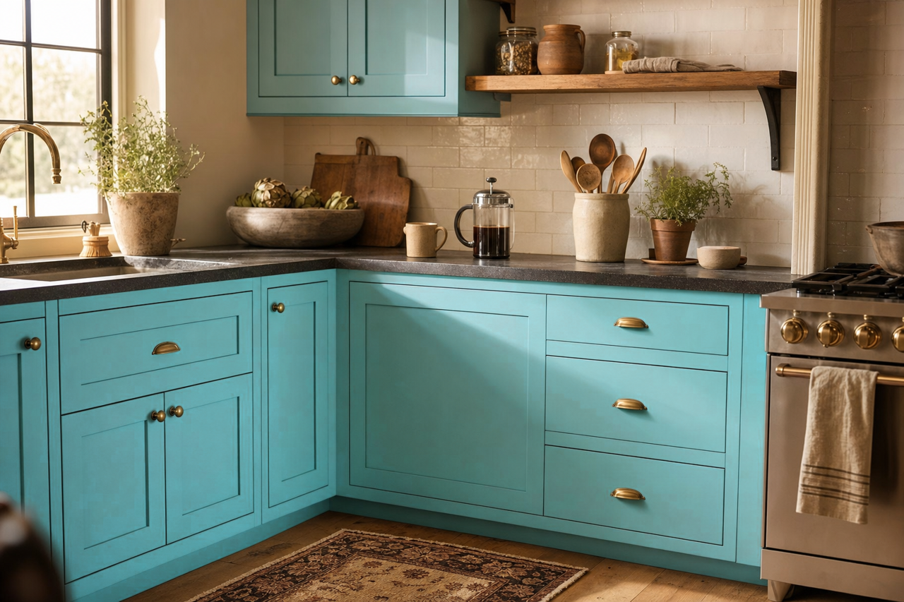 Rapids by Valspar on cabinets