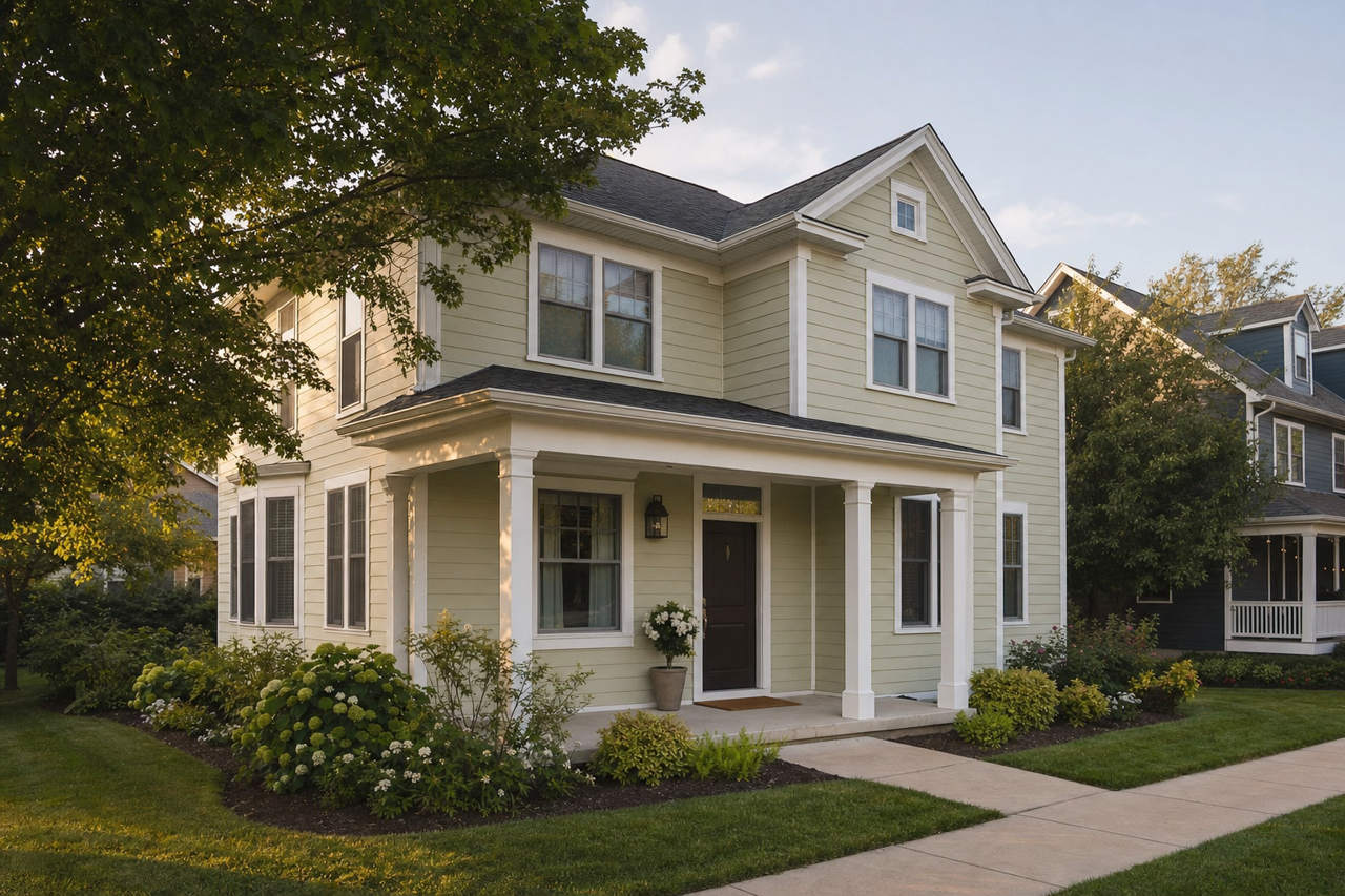 Mint Glaze by Valspar on exterior