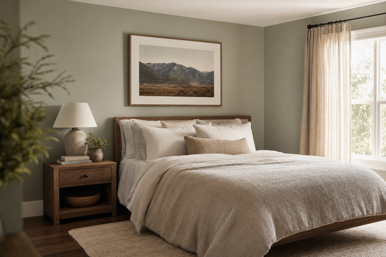 Green Tea Leaves by Valspar on interiors
