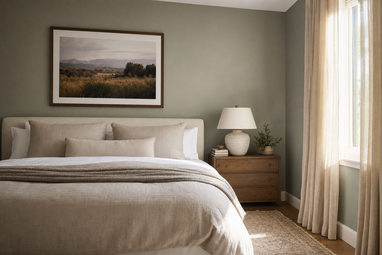 Tuscan Olive by Valspar on interiors