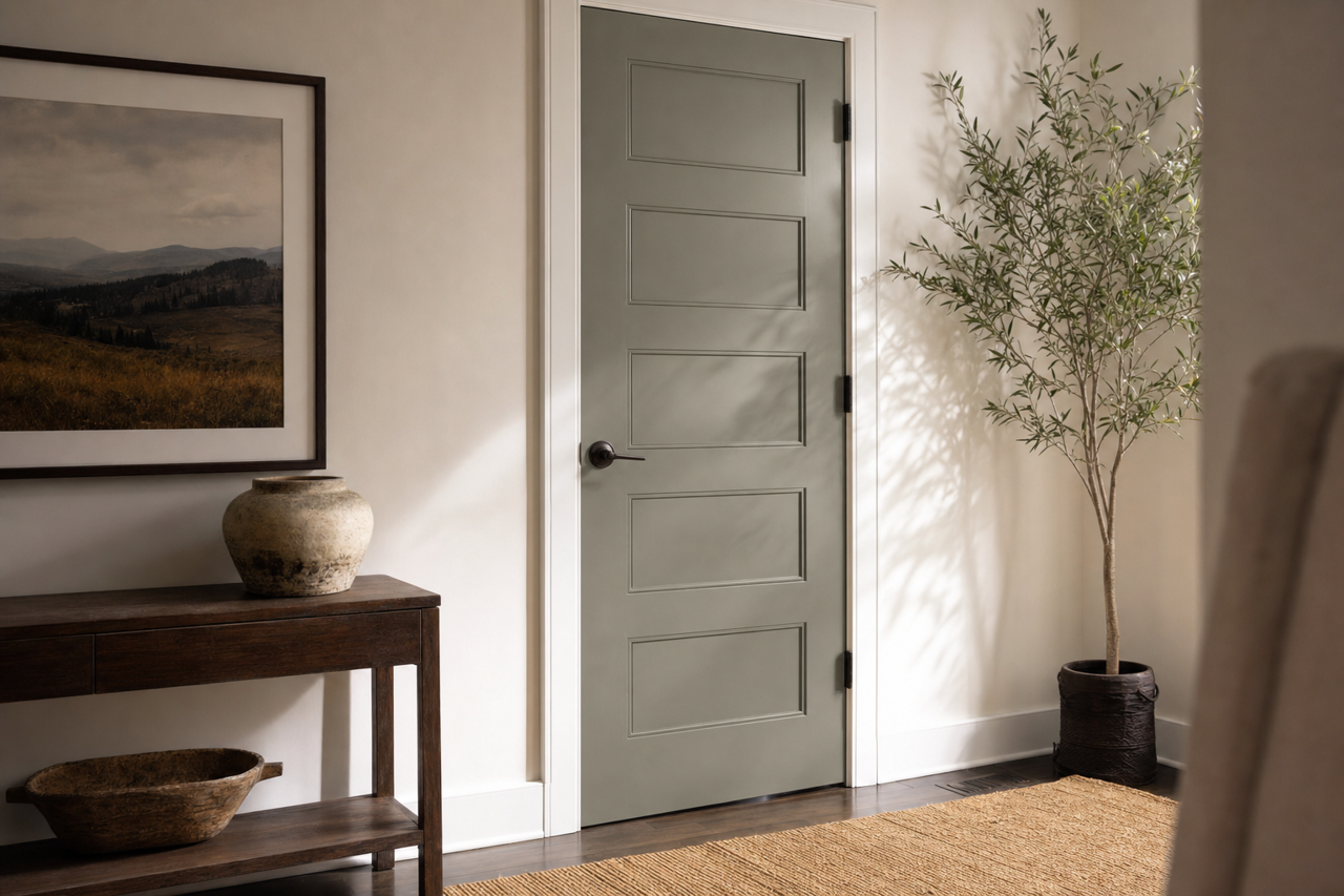 Fields of Green by Valspar on interior-doors