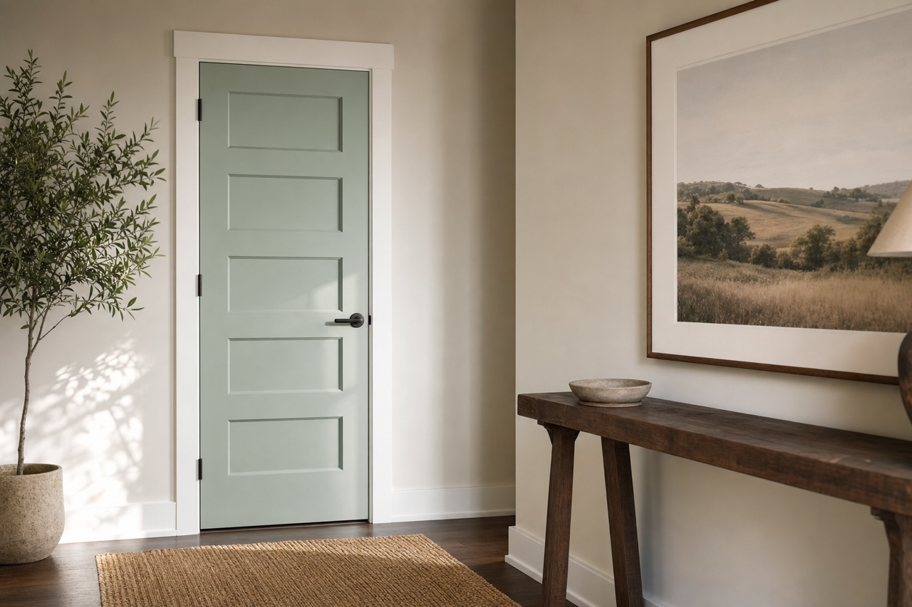 Favourite Jade by Valspar on interior-doors