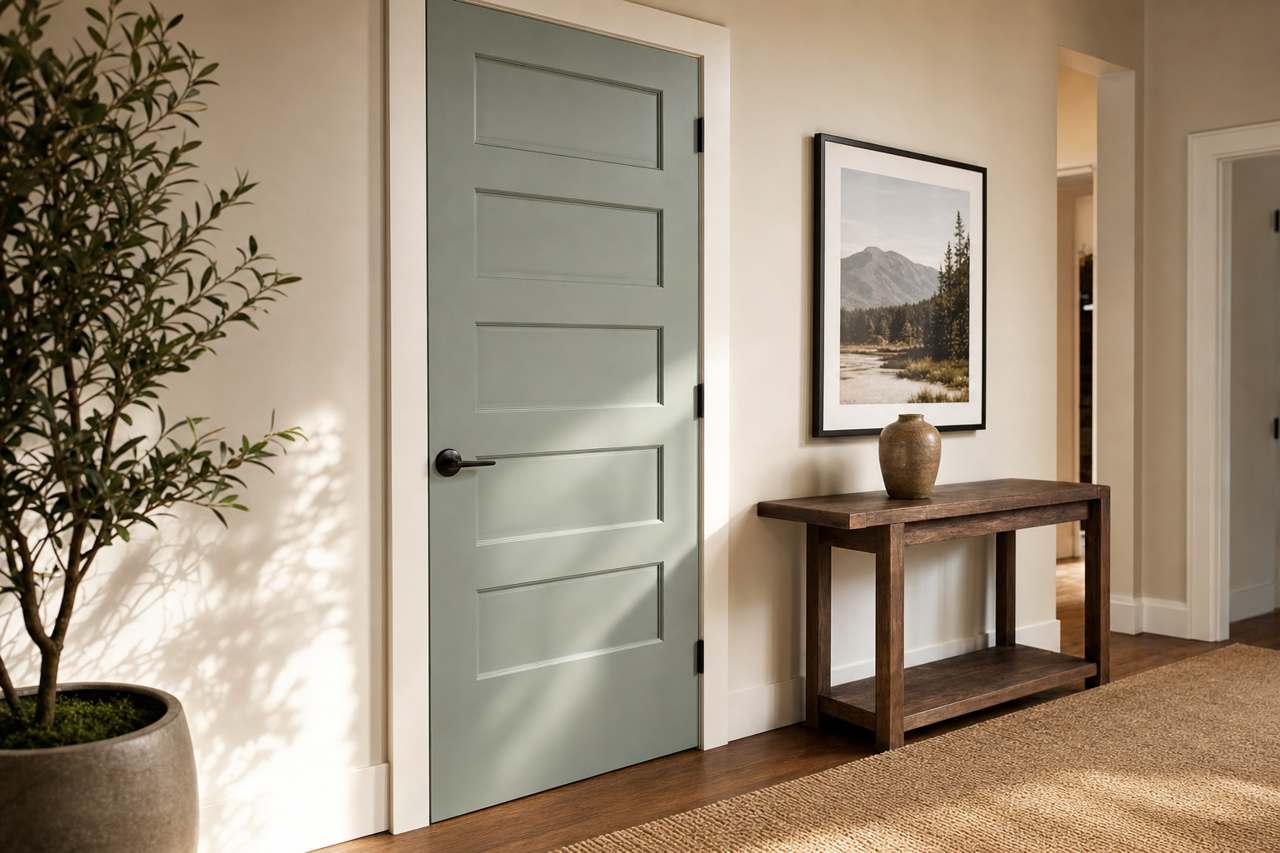 Field of Pines by Valspar on interior-doors