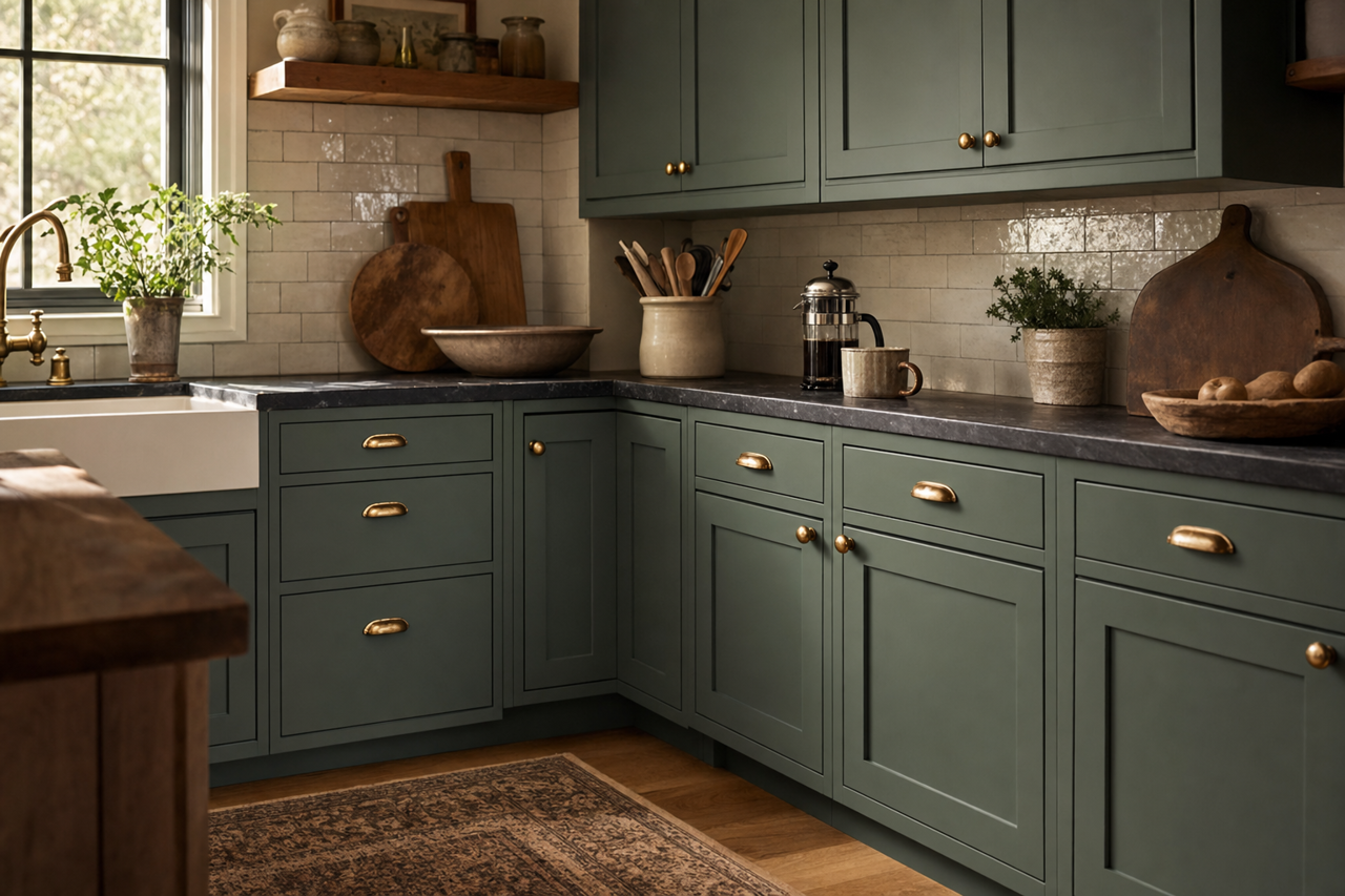 Canadian Fir by Valspar on cabinets