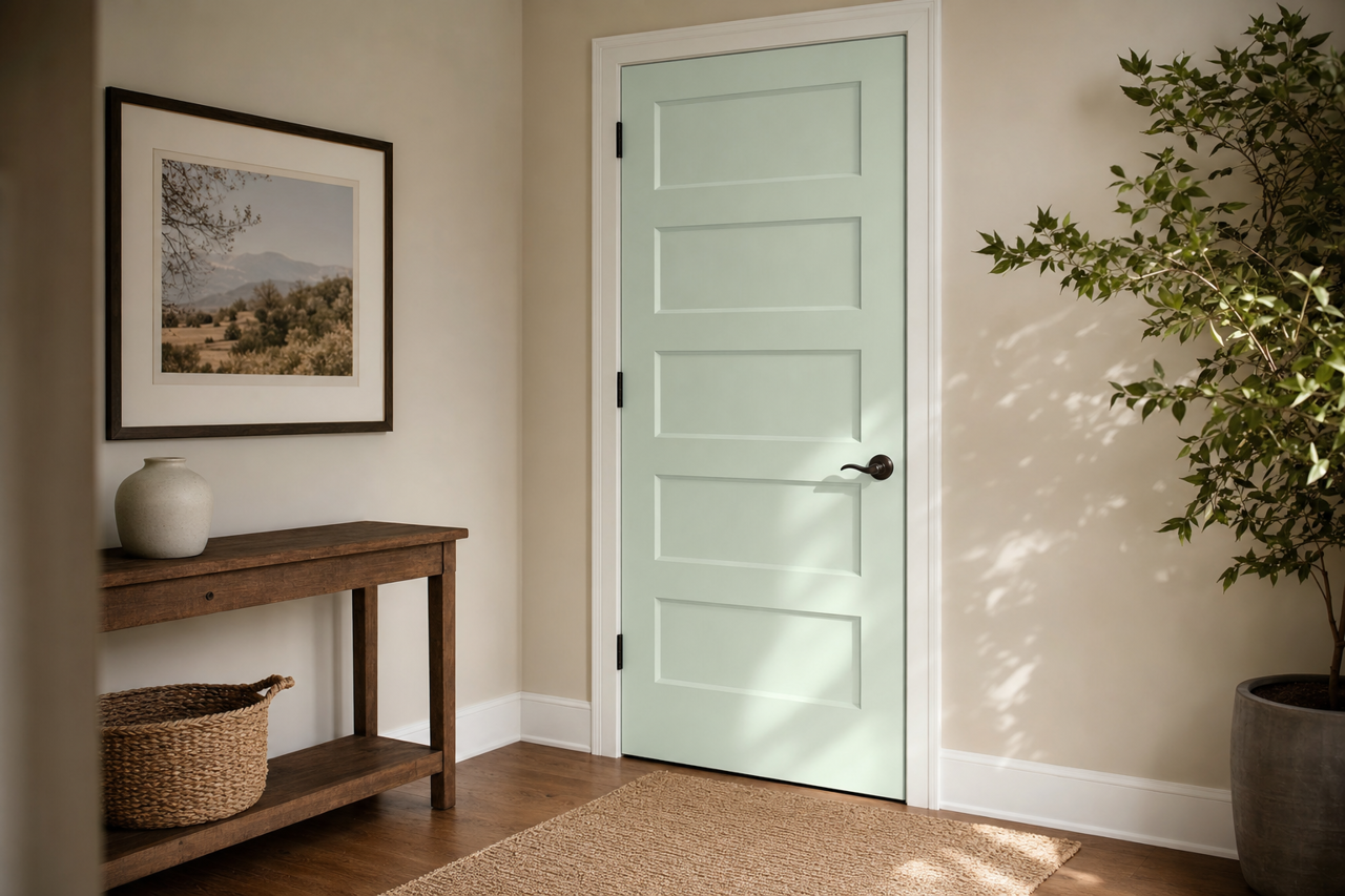 Blowing Bubbles by Valspar on interior-doors