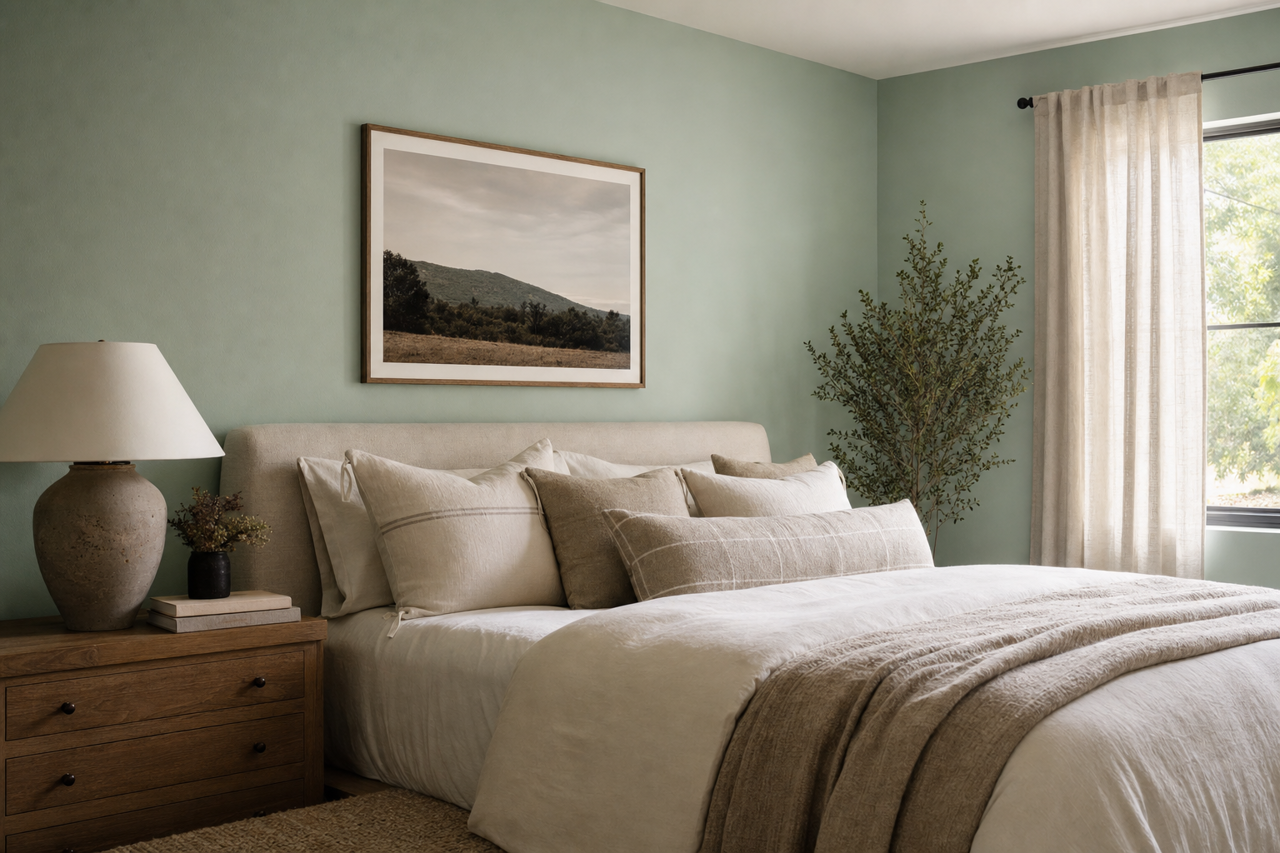 Tranquil Bay by Valspar on interiors