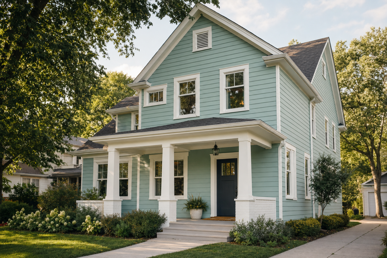 Valley Haze by Valspar on exterior