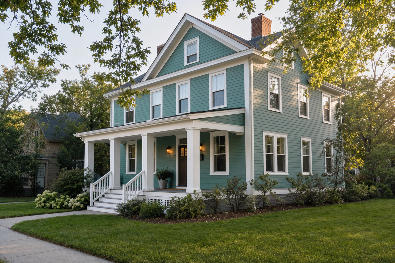 Spa Green by Valspar on exterior