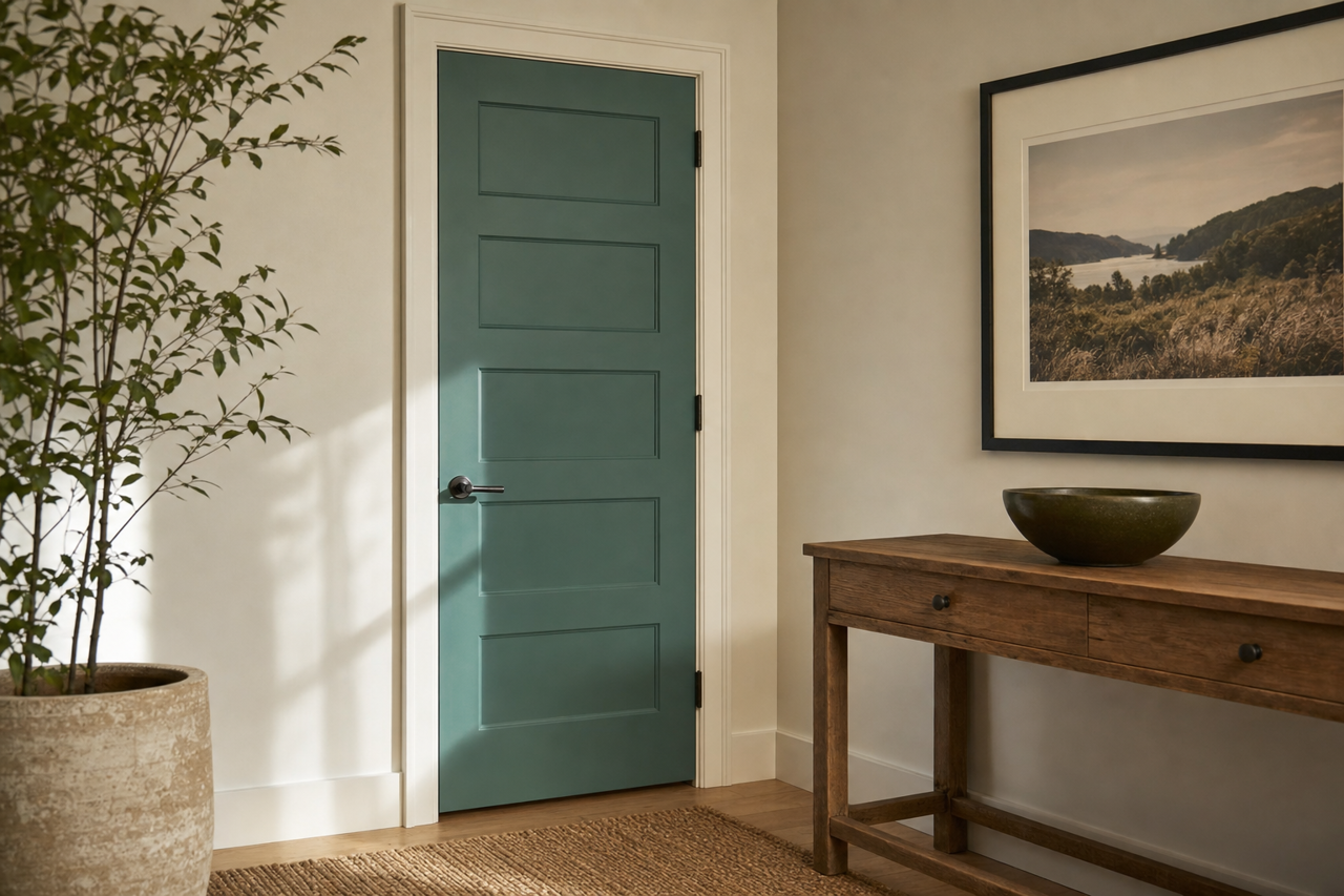 Moonlit Surf by Valspar on interior-doors