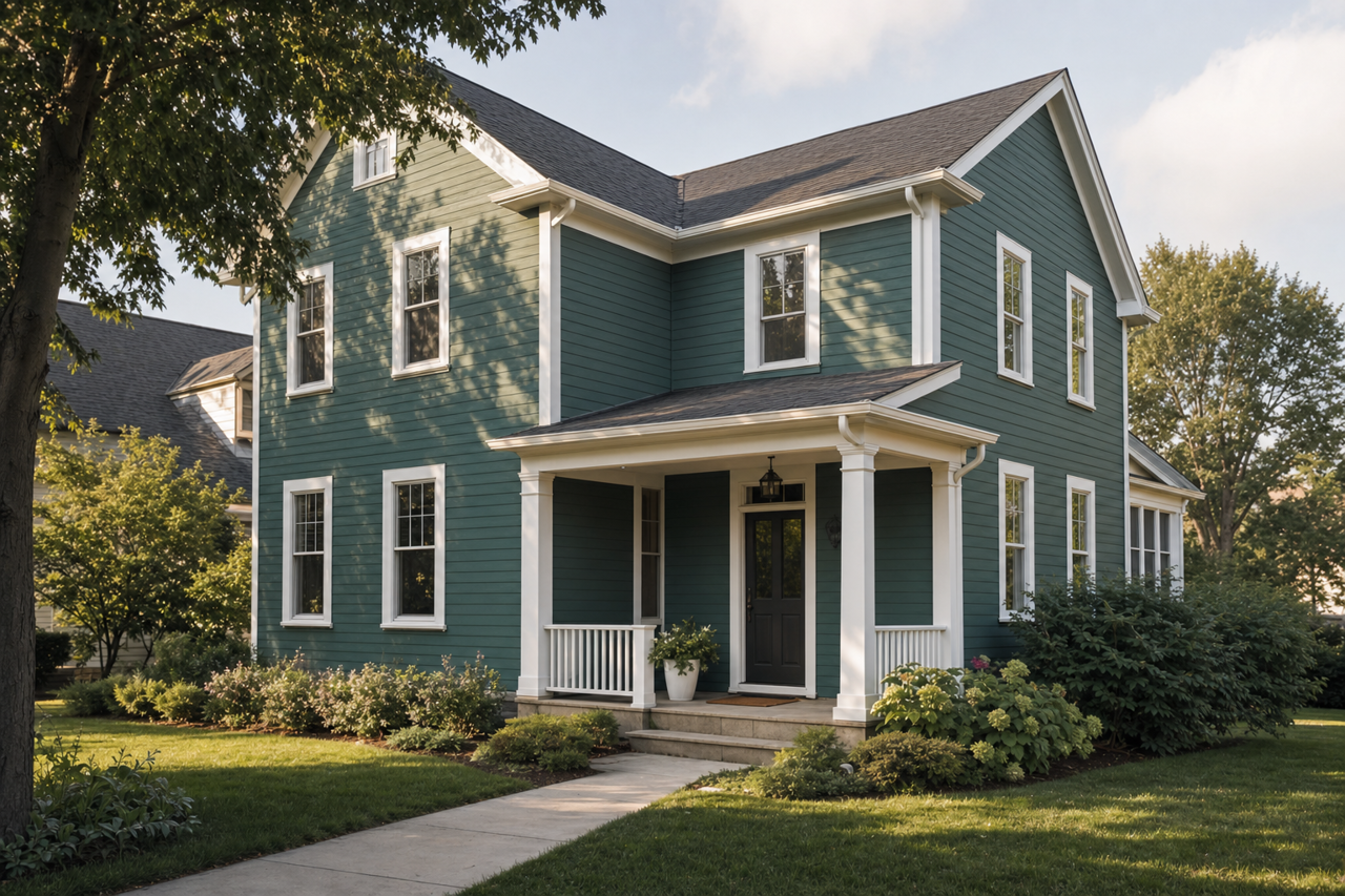 Capital Green by Valspar on exterior