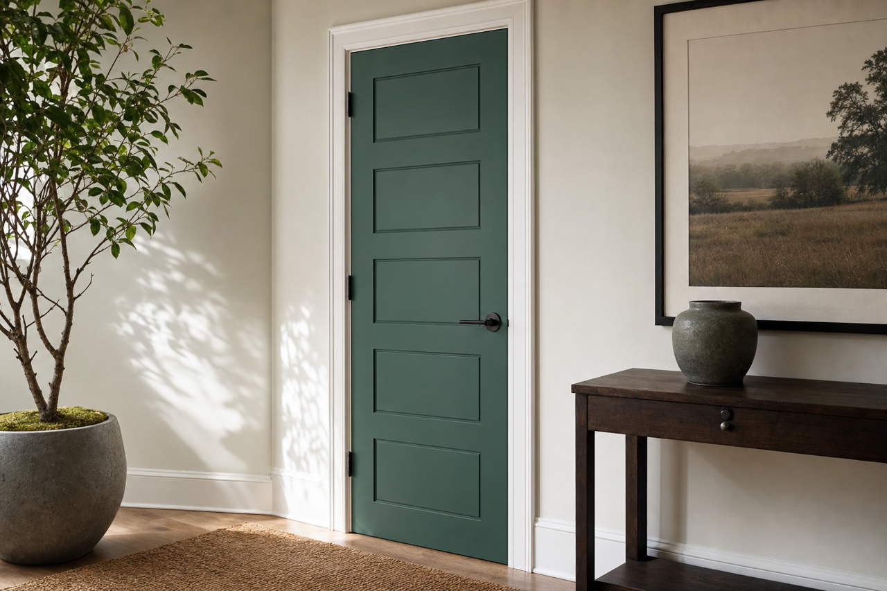 Capital Green by Valspar on interior-doors