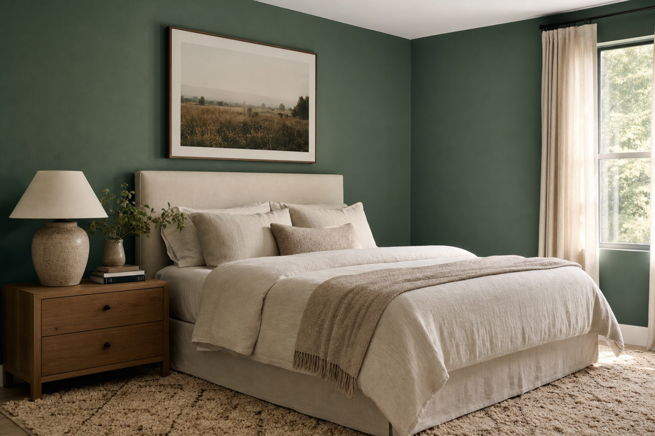 Capital Green by Valspar on interiors
