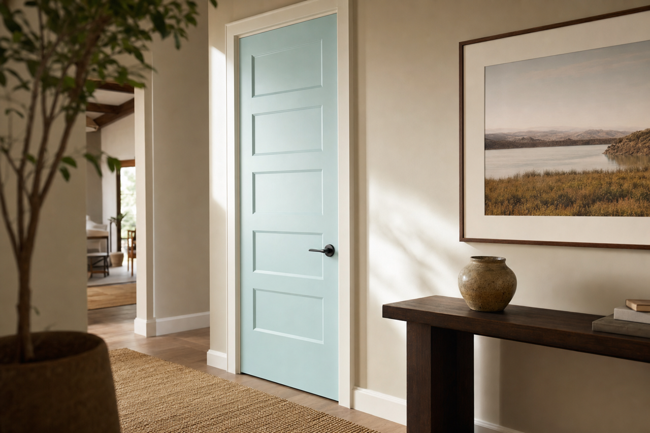 Tropical Spray by Valspar on interior-doors