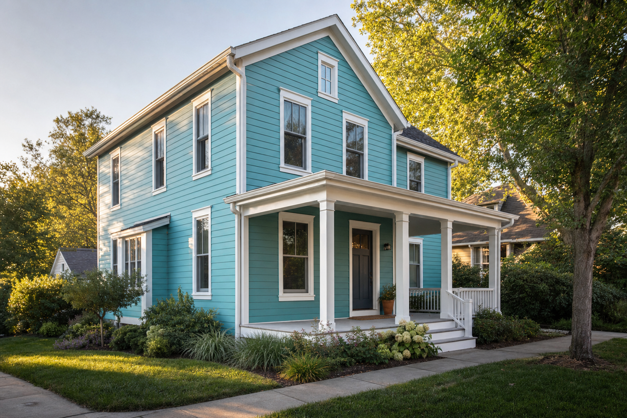 Gone Fishing by Valspar on exterior