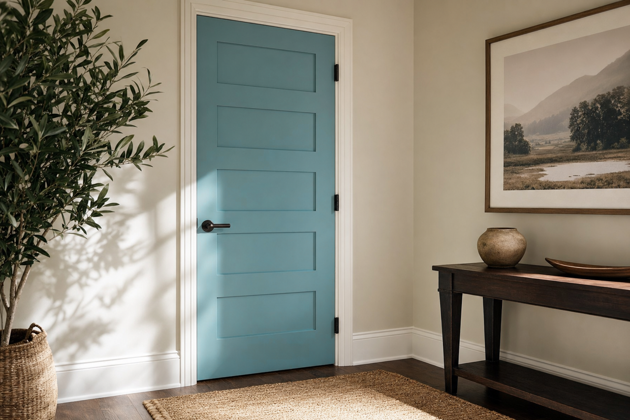 Gone Fishing by Valspar on interior-doors