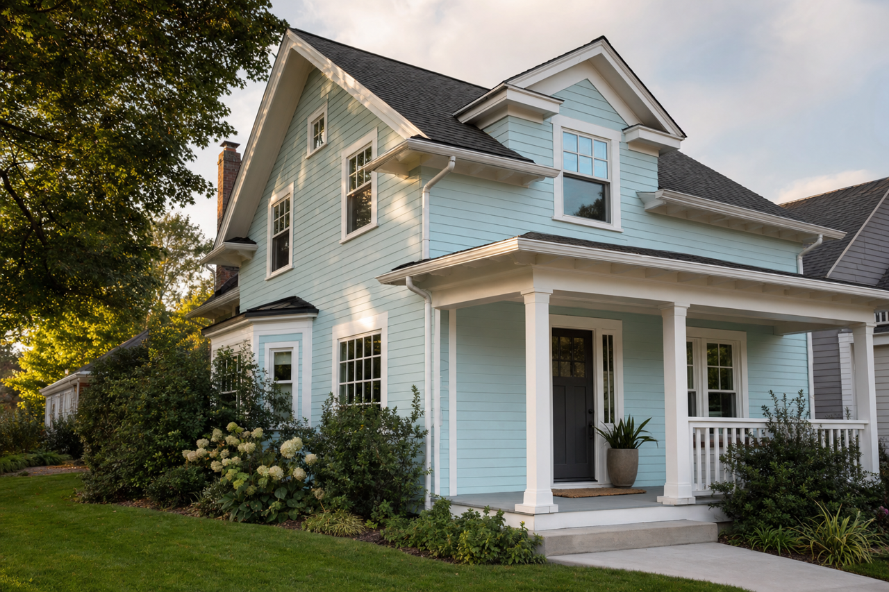 Out of the Blue by Valspar on exterior
