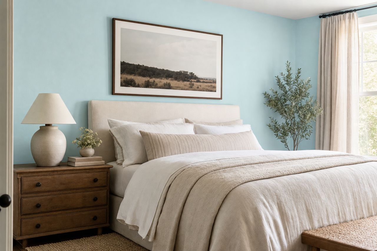 Out of the Blue by Valspar on interiors
