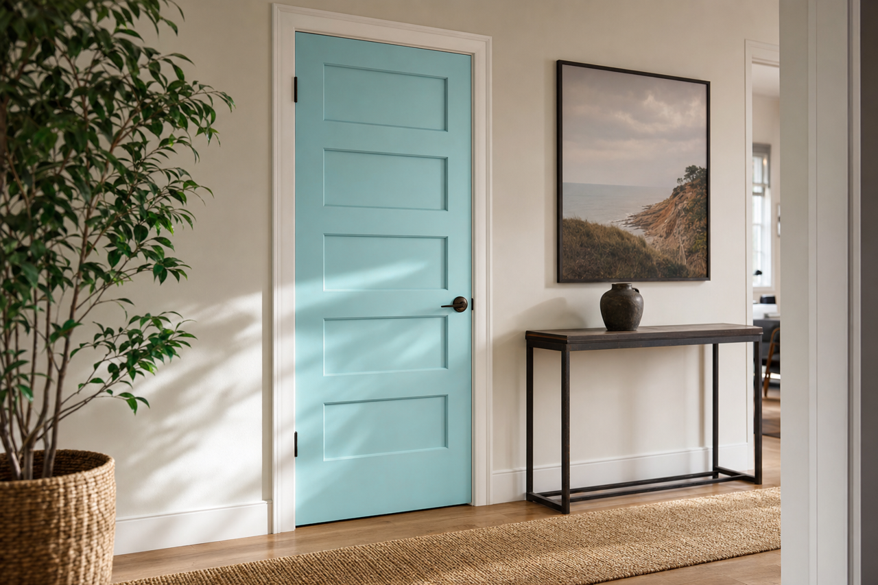 Beach Sparkle by Valspar on interior-doors