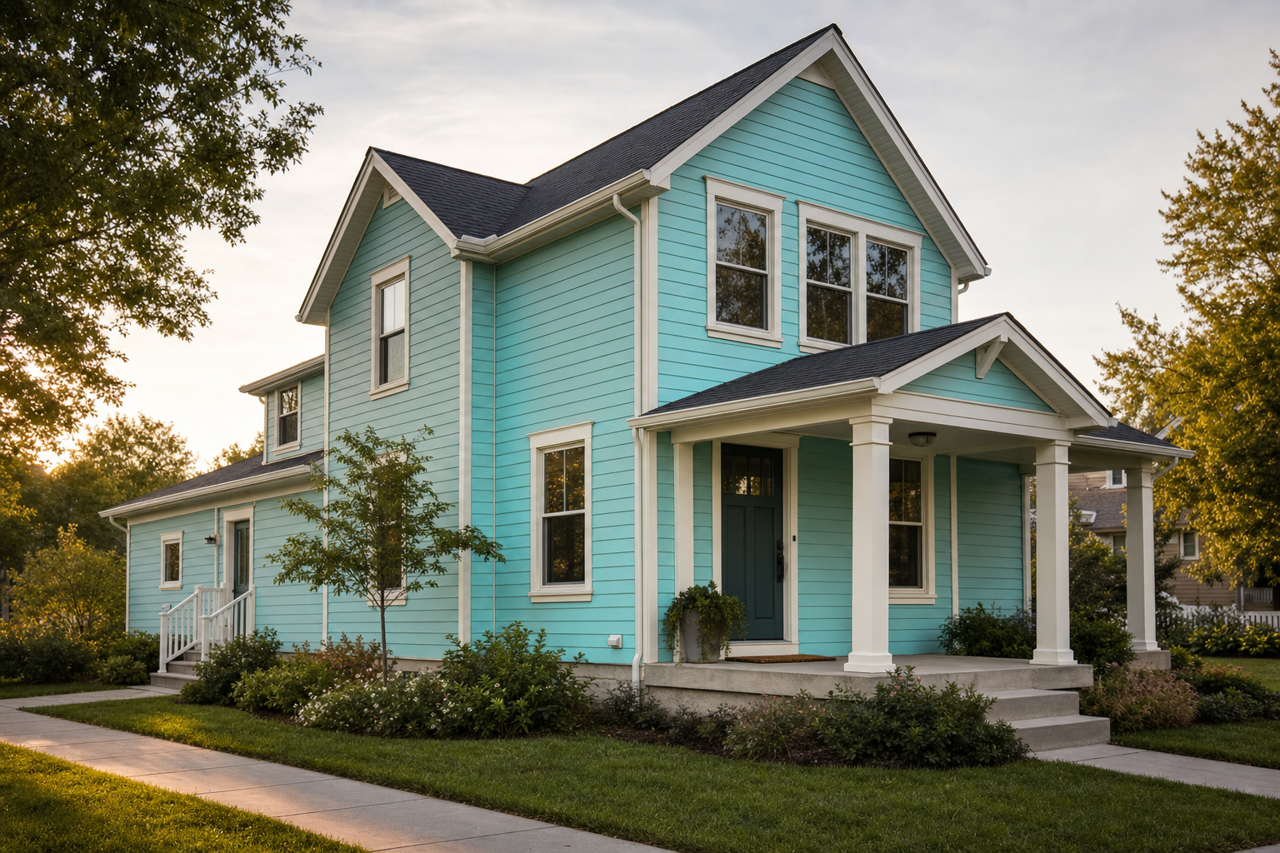 Aqua Ocean by Valspar on exterior